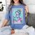 The Reader Retro Reading Skeleton Books Flowers Tarot Card Women's Comfort Colors T-Shirt Chalky Mint