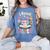 Reading Axolotl Book Lover Wildflowers Women's Comfort Colors T-Shirt Chalky Mint