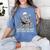 Skeleton Reading Book Anxious Stressed True Crime Obsessed Women's Comfort Colors T-Shirt Chalky Mint