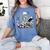 Skeleton Reading Book Floral Dark For Book Lovers Women's Comfort Colors T-Shirt Chalky Mint
