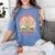 Unearth a Story 2026 Summer Reading Program Flowers Book Women's Comfort Colors T-Shirt Chalky Mint