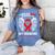 I Wear Red In Memory Of My Husband Heart Disease Awareness Women's Comfort Colors T-Shirt Chalky Mint