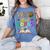 Wild About Reading Books Reader Bookworm Animals Book Lover Women's Comfort Colors T-Shirt Chalky Mint