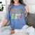 Wild About Reading Library Day Reading Books & Bookworm Women's Comfort Colors T-Shirt Chalky Mint
