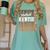 2026 Football Senior Auntie Graduation Matching Family Women's Comfort Colors T-Shirt Chalky Mint