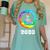 2033 Graduation Class Year Tie Dye Peace Sign Women's Comfort Colors T-Shirt Chalky Mint