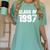 Class Of 1997 High School College Graduation Reunion T-Shirt Women's Comfort Colors T-Shirt Chalky Mint