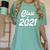 Class Of 2021 Graduation School Spirit Her Senior Class Women's Comfort Colors T-Shirt Chalky Mint