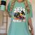 Class Of 2022 Monster Truck Graduation Cap Retro Sunset Boy Women's Comfort Colors T-Shirt Chalky Mint