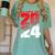 Class Of 2024 High School Senior Graduation Red Sports Style Women's Comfort Colors T-Shirt Chalky Mint