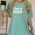 Class Of 2024 Senior 24 Shirt High School Graduation Party Women's Comfort Colors T-Shirt Chalky Mint