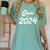 Class Of 2024 Shirt Graduation Her Women Senior Class Women's Comfort Colors T-Shirt Chalky Mint