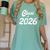 Class Of 2026 Graduation School Spirit Her Senior Class Women's Comfort Colors T-Shirt Chalky Mint