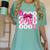 Class Of 2026 Senior Coquette Pink Bow Graduation Family Premium Tri-Blend Women's Comfort Colors T-Shirt Chalky Mint