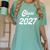 Class Of 2027 Graduation School Spirit Her Senior Class Women's Comfort Colors T-Shirt Chalky Mint
