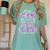 Class Of 2027 Senior Coquette Bow Messy Hair 26 Graduation Women's Comfort Colors T-Shirt Chalky Mint