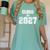 Class Of 2027 Shirt Senior Graduation 2027 Women's Comfort Colors T-Shirt Chalky Mint
