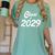 Class Of 2029 Shirt Graduation Him Her Senior Class Women's Comfort Colors T-Shirt Chalky Mint