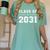 Class Of 2031 Future Kindergarten Graduation Sign Shirt Women's Comfort Colors T-Shirt Chalky Mint