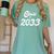 Class Of 2033 Shirt Graduation Him Her Senior Class Women's Comfort Colors T-Shirt Chalky Mint