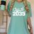 Class Of 2035 Kid To Adult Future Years Graduation Keepsake Women's Comfort Colors T-Shirt Chalky Mint