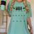 Class Of 2037 Handprint Grow With Me Pre-k Graduation Women's Comfort Colors T-Shirt Chalky Mint