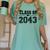 Class Of 2043 Grow With Me Graduation First Day Of School Women's Comfort Colors T-Shirt Chalky Mint