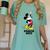 Disney Mickey Mouse Peace Out Totally Retro Graduation Women's Comfort Colors T-Shirt Chalky Mint
