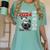 Fun Trendy UFO Sloth Graduation Class Of 2024 Senior Women's Comfort Colors T-Shirt Chalky Mint