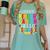 Goodbye Kinder Garten Hello 1st Grade Graduation 2024 Women's Comfort Colors T-Shirt Chalky Mint