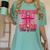 Graduate 2025 For Senior 2025 Graduation Coquette Pink Bow Women's Comfort Colors T-Shirt Chalky Mint