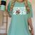 Graduate Senior Class Of 2026 Graduation American Football Women's Comfort Colors T-Shirt Chalky Mint