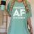 Graduated AF 2018 Senior Graduation Shirt Women's Comfort Colors T-Shirt Chalky Mint