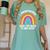I Graduated Can I Go Back To Bed Now Graduation Hat Rainbow Women's Comfort Colors T-Shirt Chalky Mint