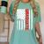 Graduation High School College Flag Graduate T Shirt 2018 Women's Comfort Colors T-Shirt Chalky Mint