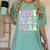 Groovy In My Last Day Of School Era Second Grade Graduation Women's Comfort Colors T-Shirt Chalky Mint