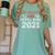 My Happy Class Is Outta Here 2021 Shirt Graduation Women's Comfort Colors T-Shirt Chalky Mint