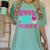 Happy Last Day Of First 1st Grade Teacher Student Graduation Women's Comfort Colors T-Shirt Chalky Mint