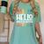 Hello Kindergarten First Day Back To School Graduation Women's Comfort Colors T-Shirt Chalky Mint