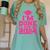 I'm Done Class Of 2024 Pink Girls Women Graduation Women's Comfort Colors T-Shirt Chalky Mint