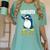 Kids Kindergarten Dabbing Penguin Nailed It Graduation Class 2021 Women's Comfort Colors T-Shirt Chalky Mint
