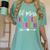 Lil Miss Kindergarten Grad Shirt Graduation Shirts 2018 Women's Comfort Colors T-Shirt Chalky Mint