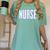 Nurse Glitch Aesthetic Graduation Nurse Glitch Graphic Art Women's Comfort Colors T-Shirt Chalky Mint