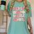 Peace Out Middle School Graduation Groovy Last Day Of School Women's Comfort Colors T-Shirt Chalky Mint