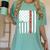 PhD Survivor Graduation American Flag Shirt Degree Tee Women Kids Men Women's Comfort Colors T-Shirt Chalky Mint