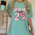 Pink Coquette Bow Senior 2025 Back To School Graduation Girl Women's Comfort Colors T-Shirt Chalky Mint