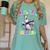 Preschool Graduate Shirt ABC 123 Mic Drop Llama Graduation Women's Comfort Colors T-Shirt Chalky Mint