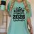Proud Auntie Of Two 2026 Graduates Graduation Women's Comfort Colors T-Shirt Chalky Mint
