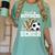 Proud Boyfriend Of A 2026 Senior Soccer Graduation Leopard Women's Comfort Colors T-Shirt Chalky Mint