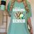 Proud Grandma Of A 2026 Senior Volleyball Graduation Leopard Women's Comfort Colors T-Shirt Chalky Mint